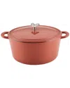 Ayesha Curry Enamelled Cast Iron 6 Quart Dutch Oven With Lid In Red