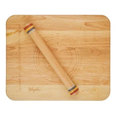 Ayesha Curry Pantryware Rolling Pin And Pie Board Set, 2 Piece, Parawood