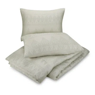 Ayesha Curry Woven Jacquard 3 Piece Duvet Cover Set In White