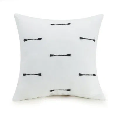 Ayesha Curry Zare Clipped Cotton Throw Pillow In Black;white