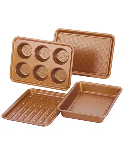 Ayesha Home Collection Ayesha Curry Bakeware 4pc Toaster Oven Set In Copper