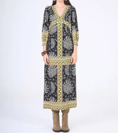 Aylaya Guyana Maxi Dress In Mystique Fern In Multi