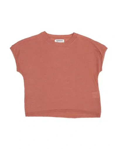 Aymara Babies'  Toddler Girl Sweater Rust Size 6 Linen, Cotton In Red