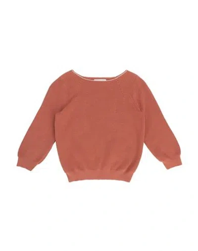 Aymara Babies'  Toddler Girl Sweater Rust Size 6 Organic Cotton In Red