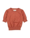 Aymara Babies'  Toddler Girl Sweater Rust Size 6 Organic Cotton In Red