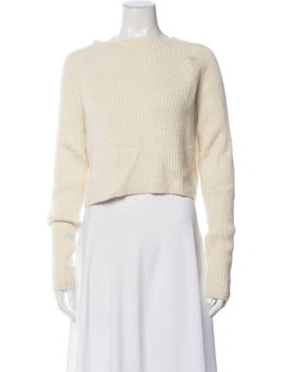 Pre-owned Ayni Alpaca Bateau Neckline Sweater In Neutrals