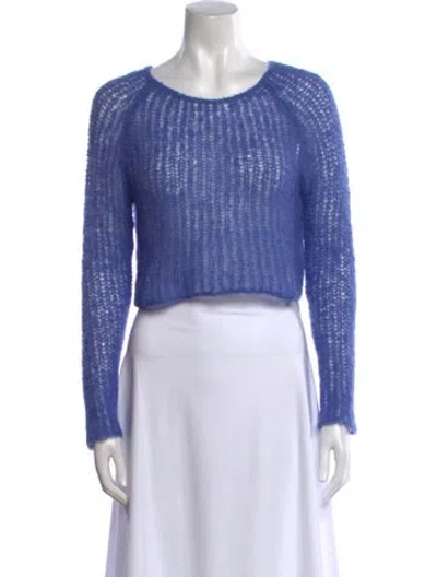 Pre-owned Ayni Alpaca Crew Neck Sweater In Blue