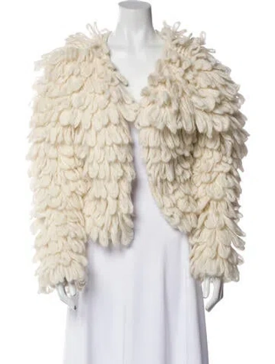 Pre-owned Ayni Alpaca Printed Fur Jacket In Neutral