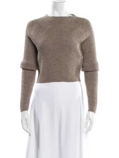 Pre-owned Ayni Alpaca Scoop Neck Sweater In Neutral