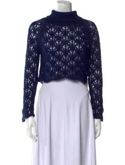 Pre-owned Ayni Alpaca Turtleneck Sweater W/ Tags In Blue