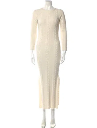 Pre-owned Ayni Crew Neck Long Dress In Neutral