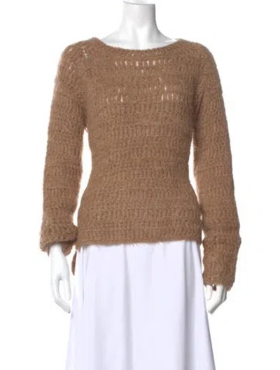Pre-owned Ayni Scoop Neck Sweater In Brown