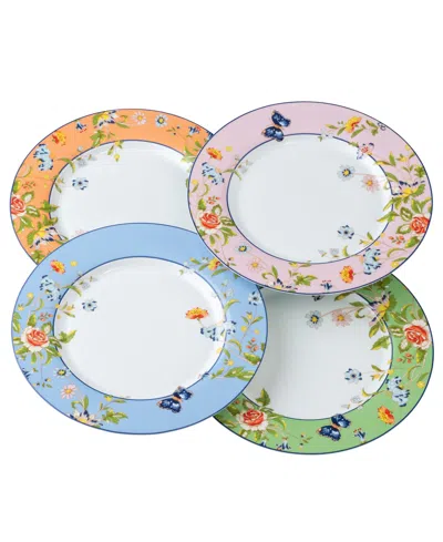Aynsley China Cottage Garden Sweet / Salad Plates, Set Of 4 In Multi