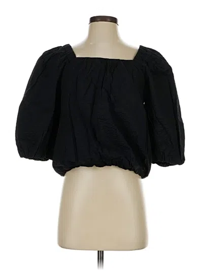 Pre-owned Ayr 3/4 Sleeve Blouse In Black