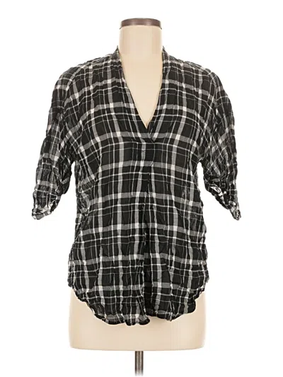Pre-owned Ayr 3/4 Sleeve Blouse In Black