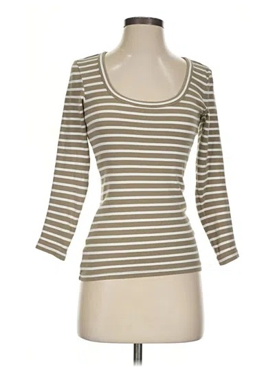 Pre-owned Ayr 3/4 Sleeve T-shirt In Tan
