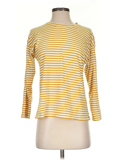 Pre-owned Ayr 3/4 Sleeve T-shirt In Yellow