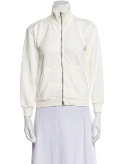 Pre-owned Ayr Bomber Jacket In White