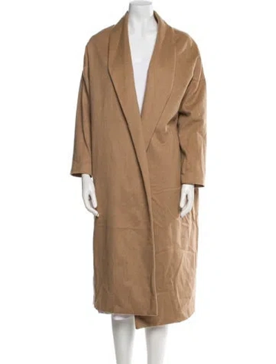 Pre-owned Ayr Camel Hair Coat In Brown