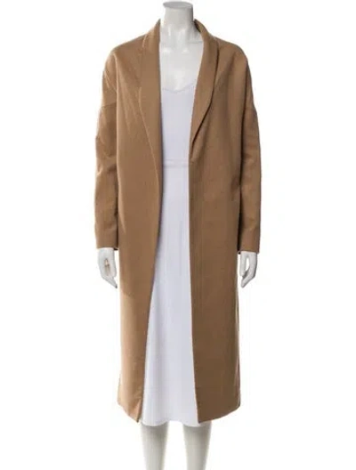 Pre-owned Ayr Camel Hair Fur Coat In Brown