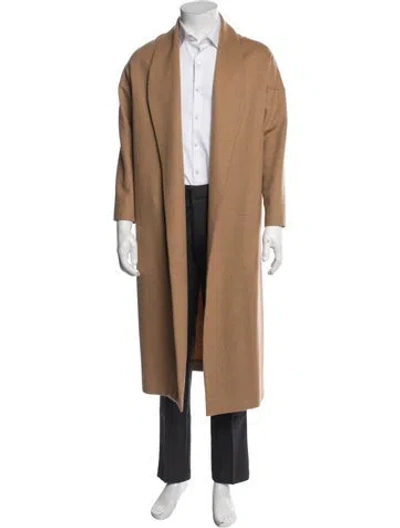 Pre-owned Ayr Camel Hair Overcoat In Brown