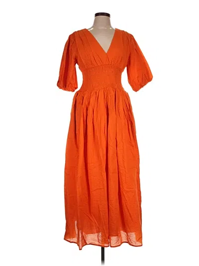 Pre-owned Ayr Casual Dress In Orange