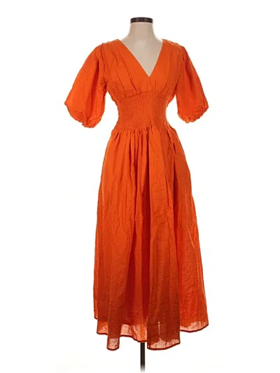 Pre-owned Ayr Casual Dress In Orange