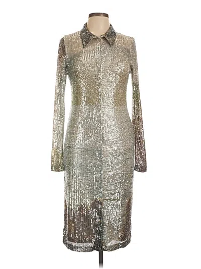 Pre-owned Ayr Cocktail Dress In Silver