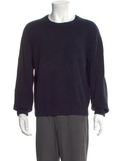 Pre-owned Ayr Crew Neck Pullover In Blue