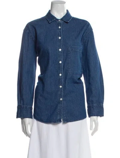 Pre-owned Ayr Denim Jacket In Blue
