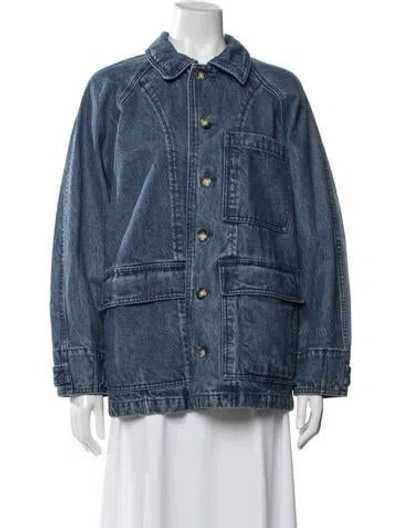 Pre-owned Ayr Denim Jacket In Blue
