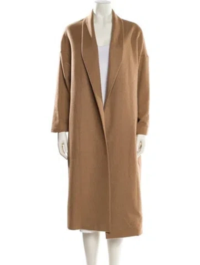 Pre-owned Ayr Faux Fur Coat In Brown