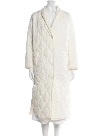 Pre-owned Ayr Faux Fur Coat In Neutral