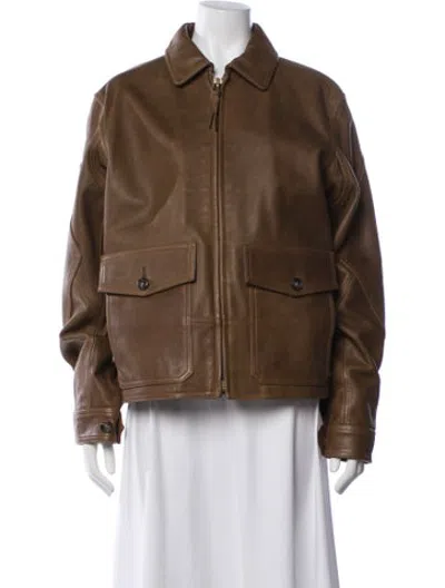 Pre-owned Ayr Jacket In Brown