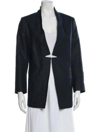 Pre-owned Ayr Linen Blazer In Blue