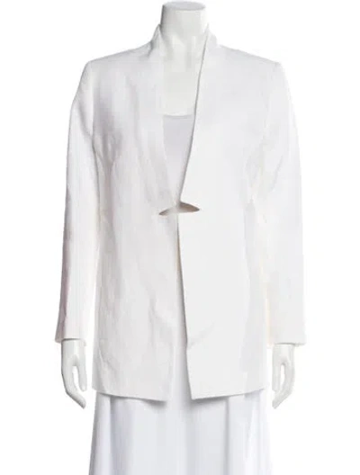 Pre-owned Ayr Linen Blazer In White
