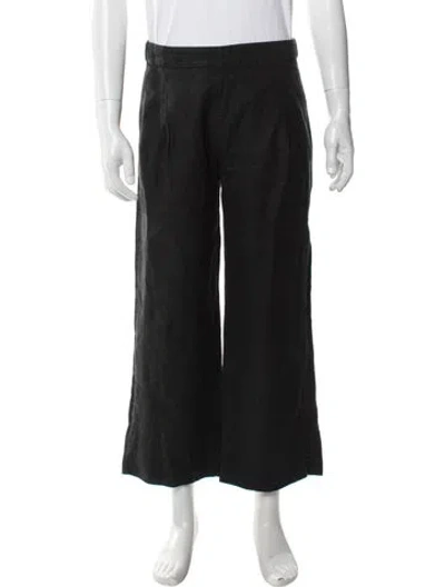 Pre-owned Ayr Linen Pants In Black