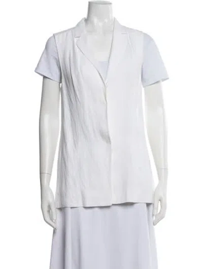 Pre-owned Ayr Linen Vest In White