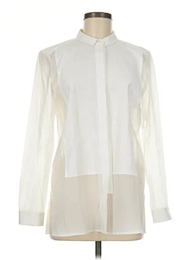 Pre-owned Ayr Long Sleeve Blouse In Ivory