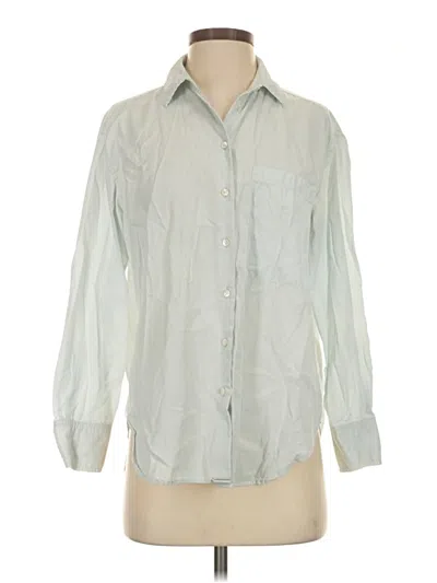 Pre-owned Ayr Long Sleeve Button Down Shirt In Gray