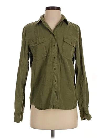 Pre-owned Ayr Long Sleeve Button Down Shirt In Green