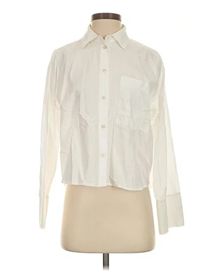 Pre-owned Ayr Long Sleeve Button Down Shirt In Ivory