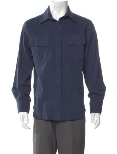 Pre-owned Ayr Long Sleeve Shirt In Blue