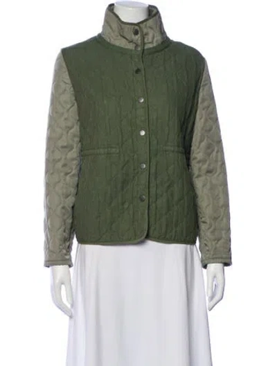 Pre-owned Ayr Printed Utility Jacket In Green