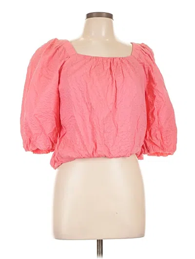 Pre-owned Ayr Short Sleeve Blouse In Pink