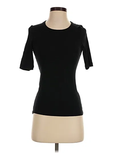 Pre-owned Ayr Short Sleeve Top Black Boatneck Tops