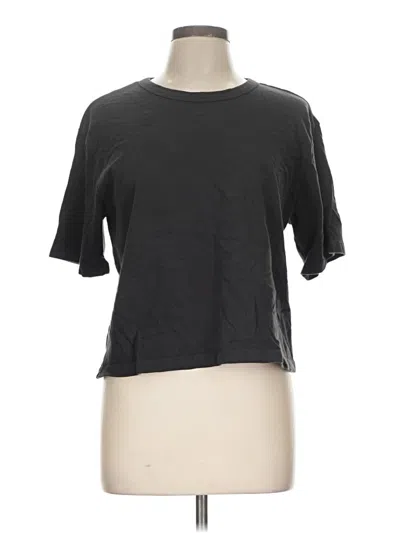 Pre-owned Ayr Short Sleeve Top Gray Crew Neck Tops