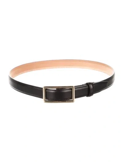 Pre-owned Ayr Skinny Leather Belt In Brown
