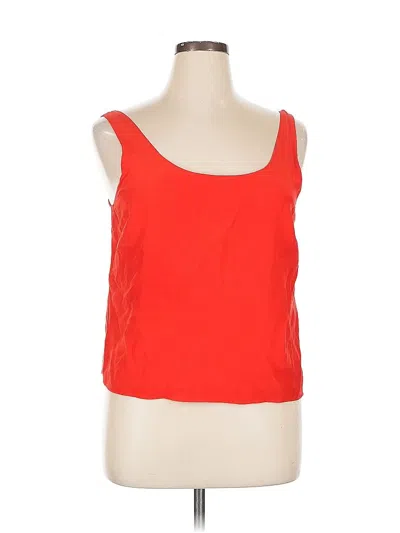 Pre-owned Ayr Sleeveless Top Red Scoop Neck Tops