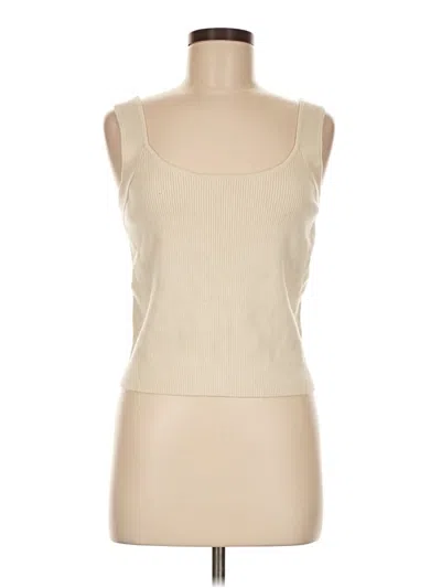 Pre-owned Ayr Sleeveless Top Tan Square Neckline Tops In Brown